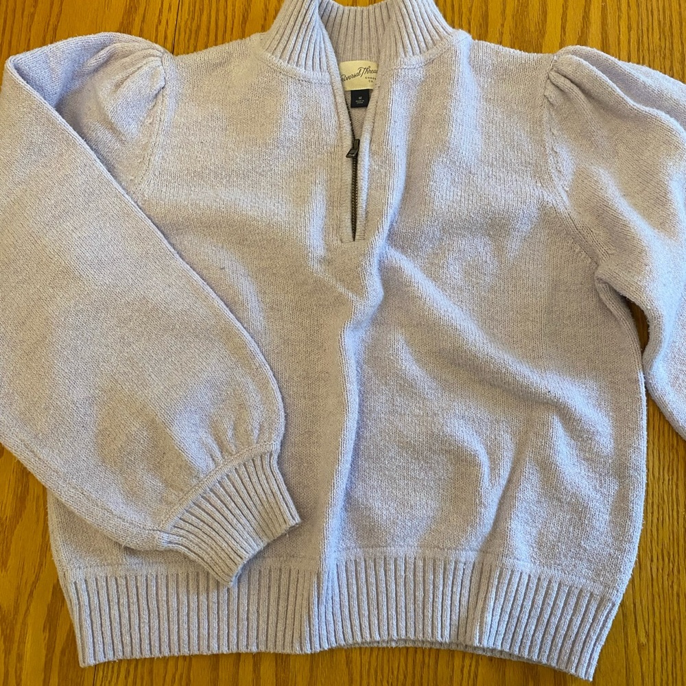 Universal Thread Lavender Cowl Neck Sweater with Ribbed Cuffs and Waistband